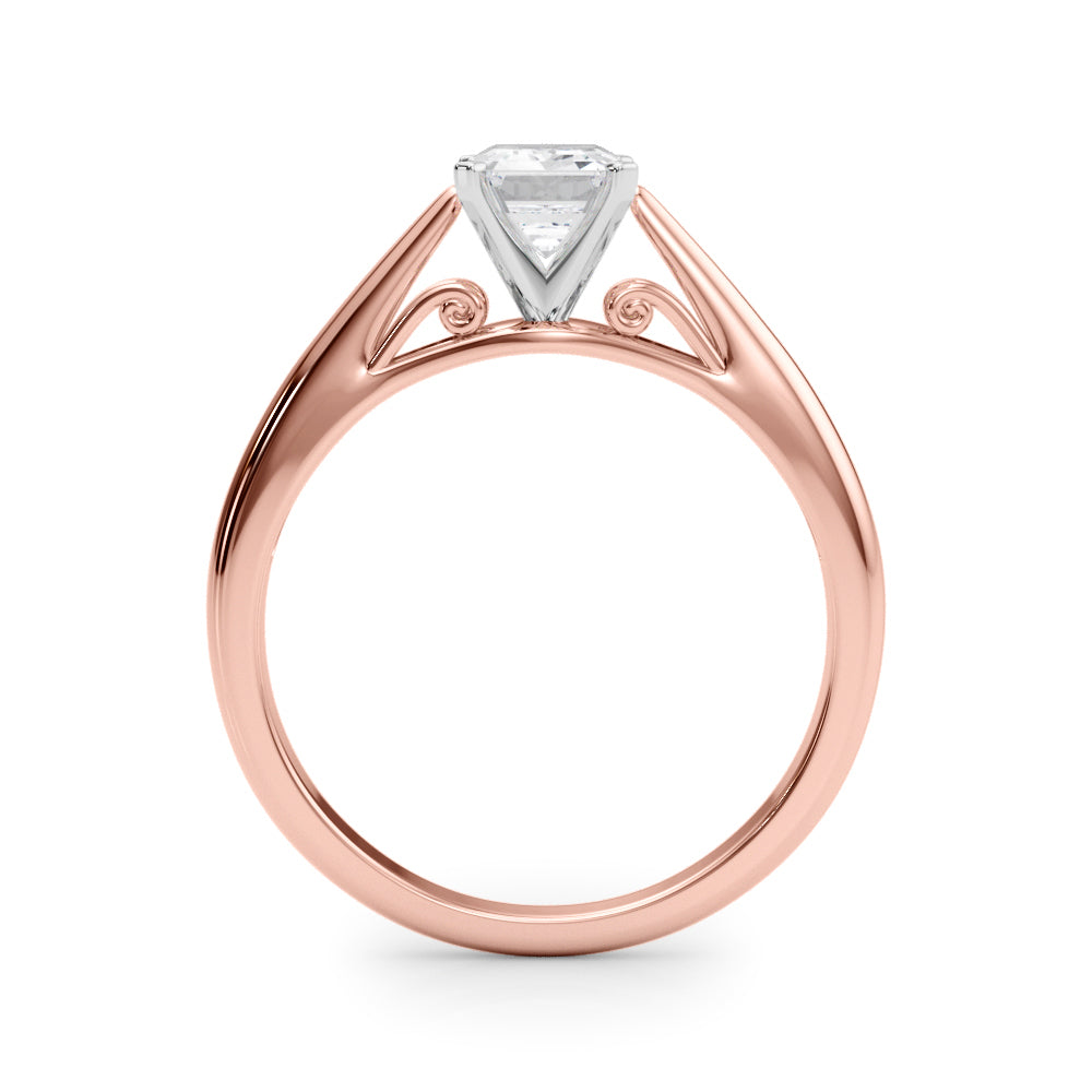 Katerina Emerald Diamond Solitaire Engagement Ring-VIRABYANI